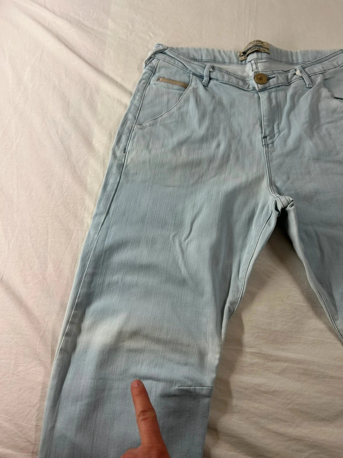 Jeans skinny azuis claros turquesa maison scotch amsterdams blauw w30 l32 – photo 6